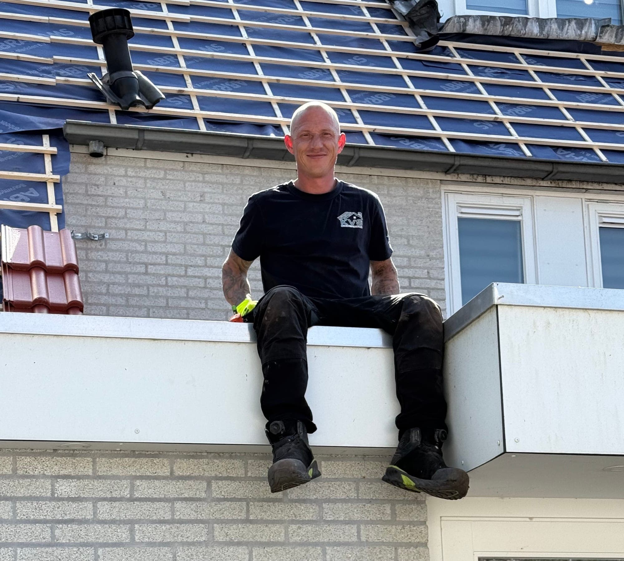 Kevin op dak